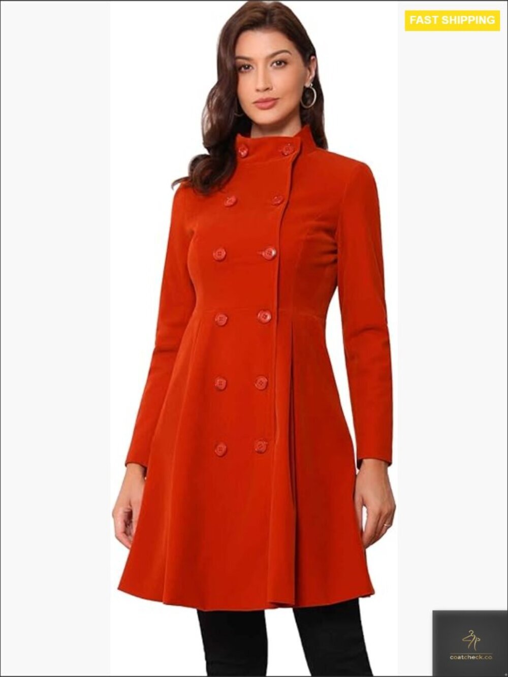 Velvet A-Line Trench Coat Double Breasted Steampunk Vintage Elegant Winter Wear